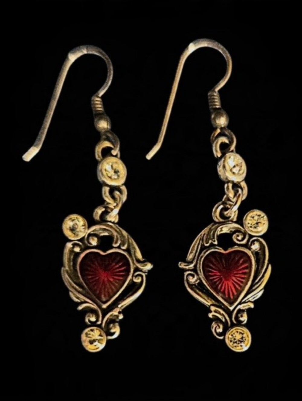 BRIGHTON CRYSTAL & HEARTS EARRINGS
